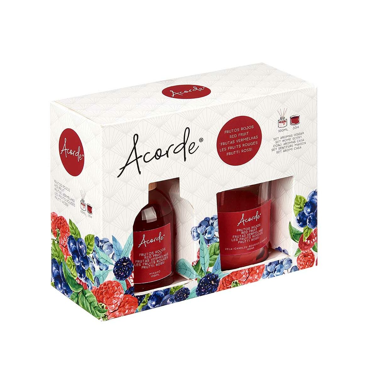 Lufterfrischer-Set Acorde Rote Früchte 100 ml (6 Stück)